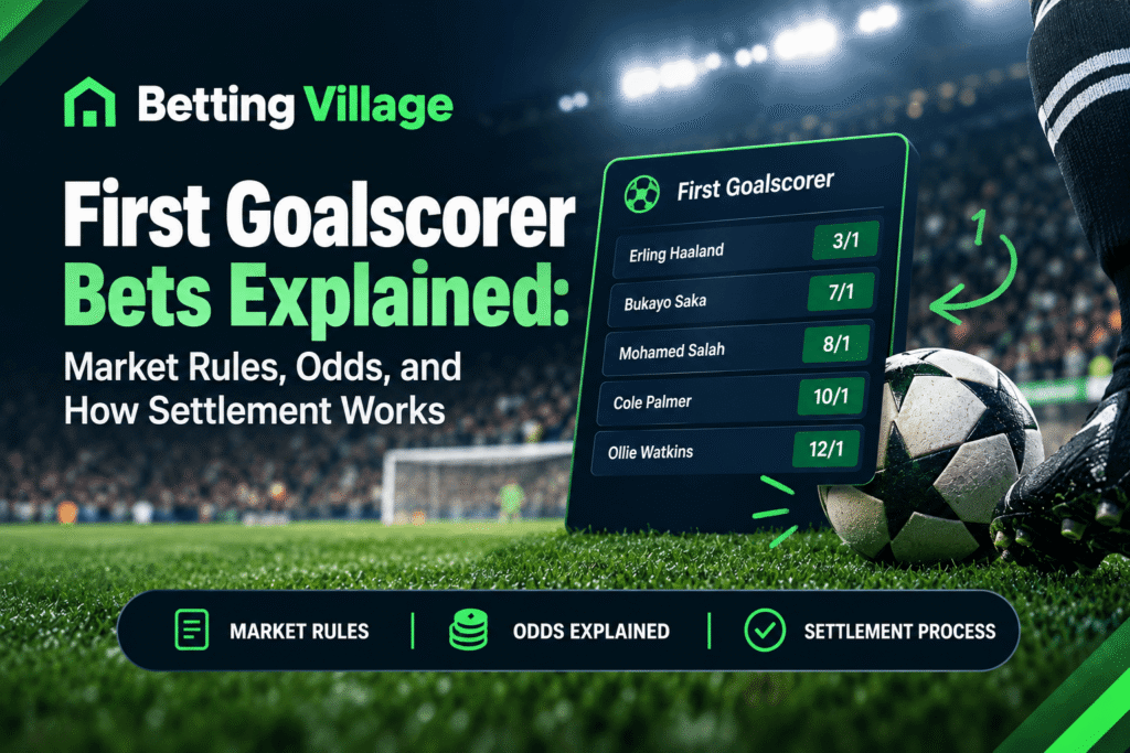 First Goalscorer Bets Explained: Market Rules, Odds, and How Settlement Works
